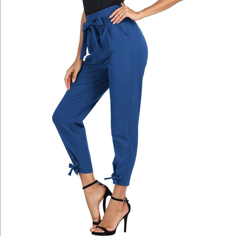 GRACE KARIN Womens Casual High Waist Pencil Pants with Bow-Knot Pockets for Work
